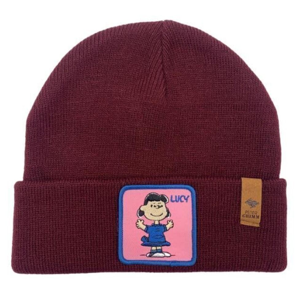 1252 Peanuts Cartoon Character Collection Beanies Hat - Unisex - Lucy Dark